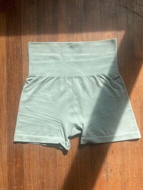 H&M High-Waist Mint Green Women's Workout Shorts